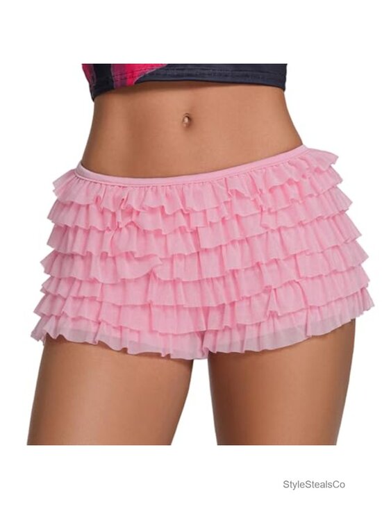 Other - Lace Tiered Ruffled Bloomers Shorts Y2K Lolita Fairy Layered Boy Short